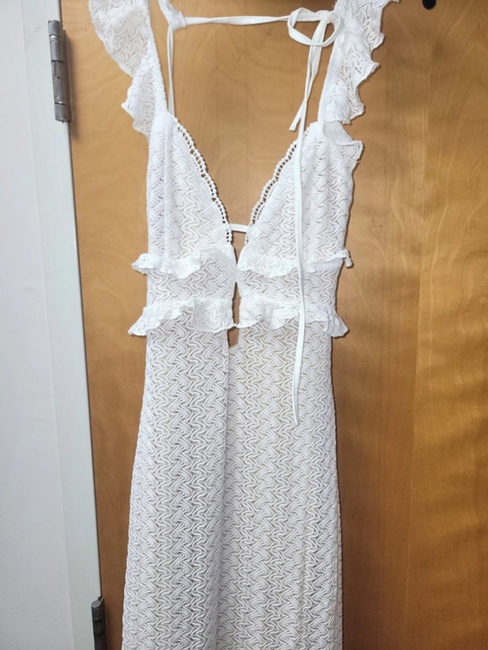 SHEIN White Maxi Dress Size Medium Like New